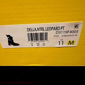 Brand new pair of Sam Edelman 2” wide heels. Cheetah print with tie up ribbons.